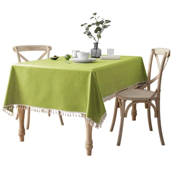 Retangular mesa de jantar de esteira, de luz e de luxo, de alta qualidade, mesa de chá de pano, secretária esteira, estudante de algodão e linho