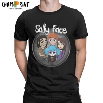 T-Shirt masculina Sally Rosto de um Fã de Moda 100% Algodão T-Shirt de Manga Curta de Terror Jogo T-Shirt Gola Redonda Roupas Plus Size