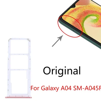 Original Para Samsung Galaxy A04s SM-A047F A04 SM-A045F Bandeja do Cartão SIM Cartão SIM, Bandeja para Cartão Micro SD de Bandeja