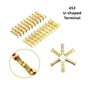 50/100/200pcs 453 em forma de U, Guia Terminal Frio Insere Conectores Frio Terminal Dentes Pequenos Fáscia Terminal de 0,3-1.5mm2
