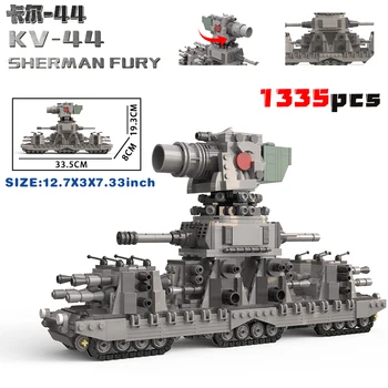 MOC KV-22 de Mundo Do Tanque de Guerra Figuras de Construção, Brinquedos Clássicos Militar Colecionáveis Modelo II Guerra Mundial a Figura Tijolos Modelo de Presentes