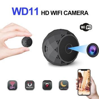 WD11 Mini Câmera WiFi Kamera 1080p HD de Noite com um Micro Gravador de Voz sem Fios, Câmaras de Vídeo Vigilância IP câmera Pequena