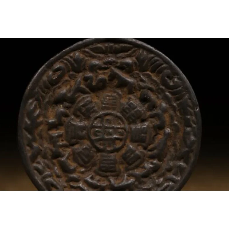 5.5 cm Chinês Bronze Antigo Pingente Tibete Antigo Charme Pingente de Bronze - 2